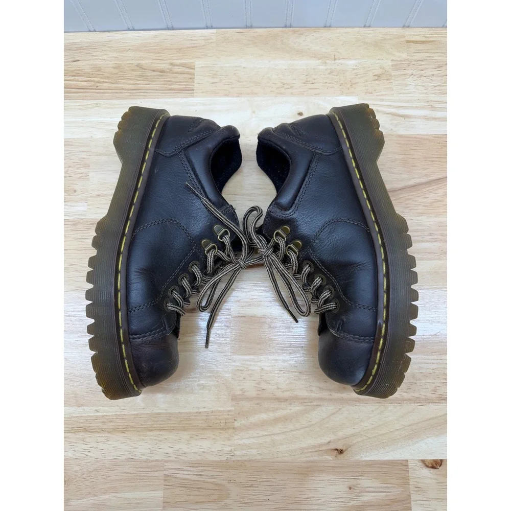 Dr. Martens 10938 Vintage Brown Leather Chunky Lug Sole Platform Shoes Mens 9